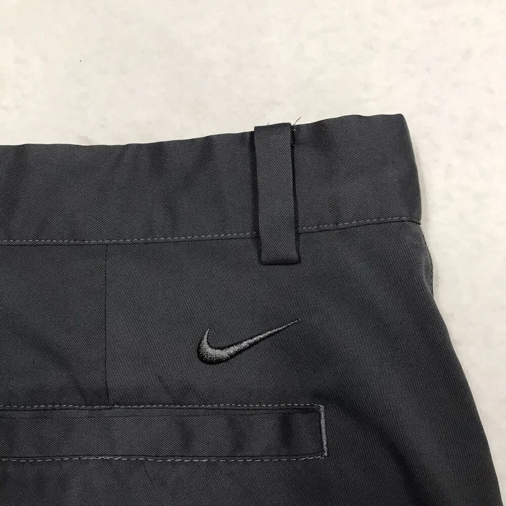 NIKE Golf Tour Performance Shorts Men 36 Gray Dri Fit Stretch Flat Front Chino